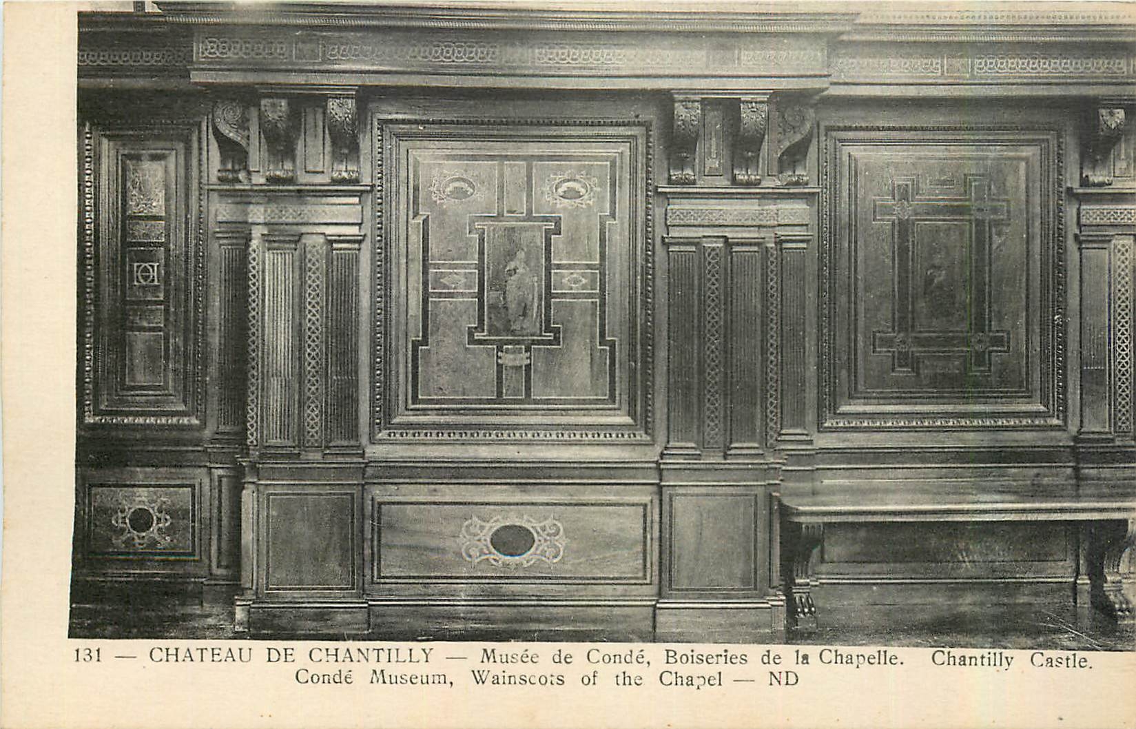 CPA Chateau de Chantilly Musee de Conde Boiseries de la Chapelle 