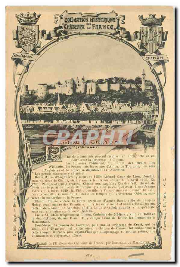 CPA Collection Historique Chateaux de France Chateau de Chinon 