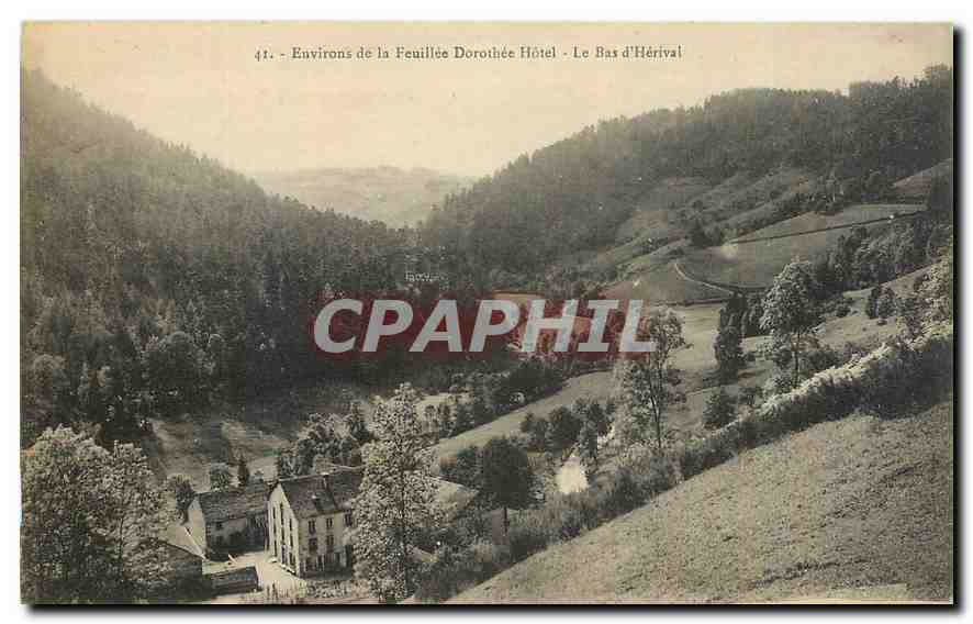 CPA Environs de la Feuillee Dorothee Hotel Le Bas d'Herival 