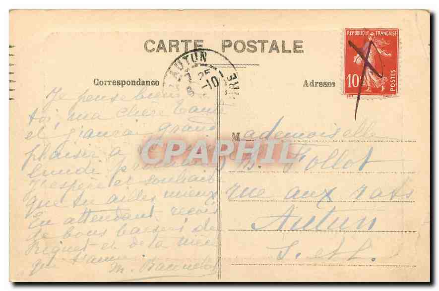 CPA Lyon Pont de la Bouche et Coteau Saint Clair  — Verso