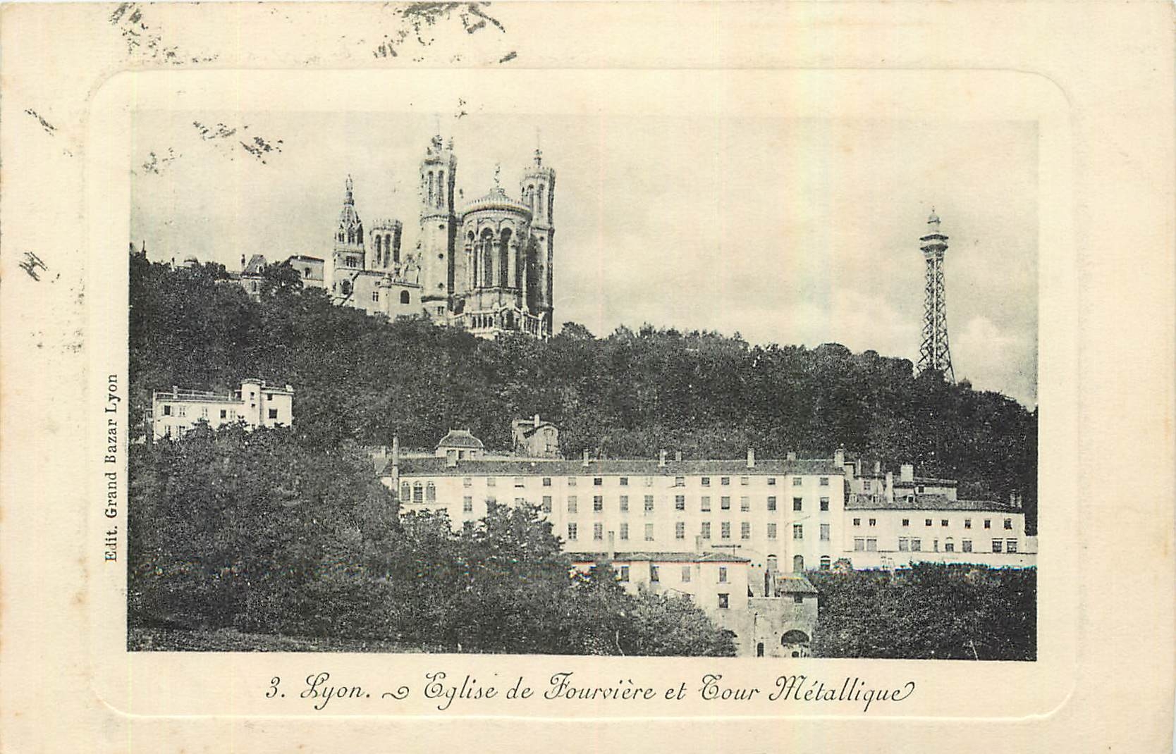 CPA Lyon Eglise de Fourviere et Tour Metallique 