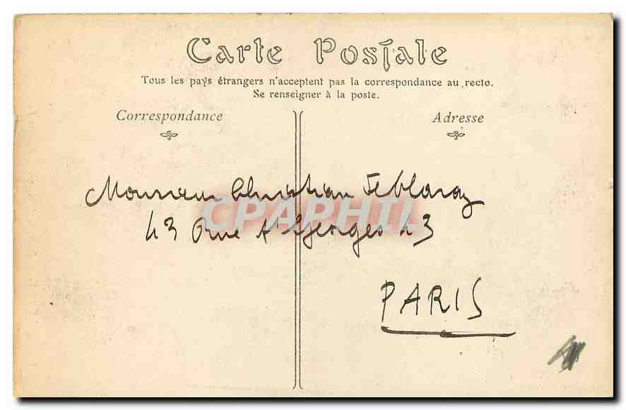CPA Le Puy Porte du XVI siecle Rue des Farges  — Rückseite