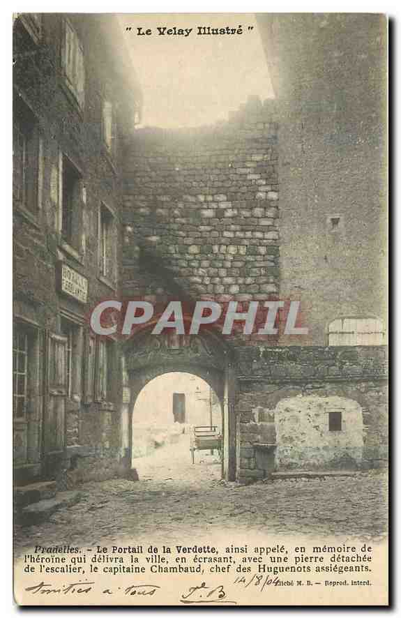 CPA Le Velay Illustre Pradelles Le Portail de la Verdette 