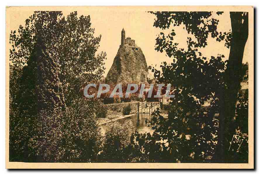 CPA Le Puy Haute Loire Le Piton et la Chapelle St Michel d'Aiguilhe 