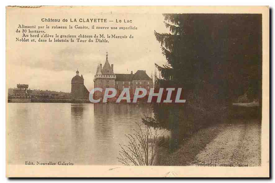 CPA Chateau de la Clayette Le Lac 