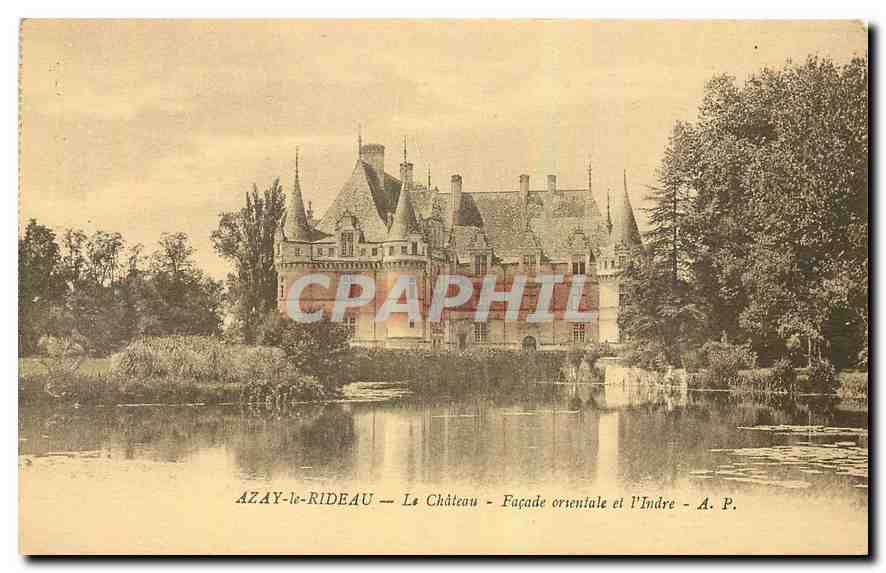 CPA Azay le Rideau Le Chateau Facade orientale et l'Indre 