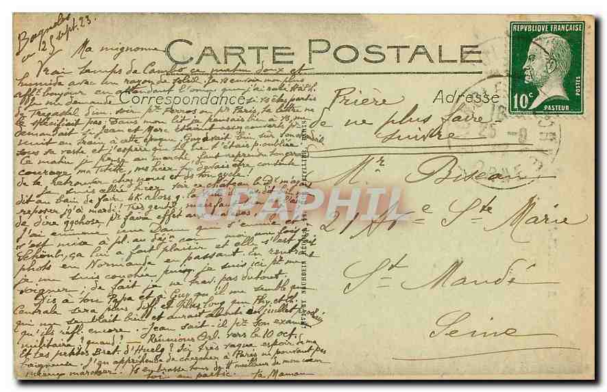 CPA Bagnoles de l'Orne Tesse la Madeleine Le Chateau  — Rückseite