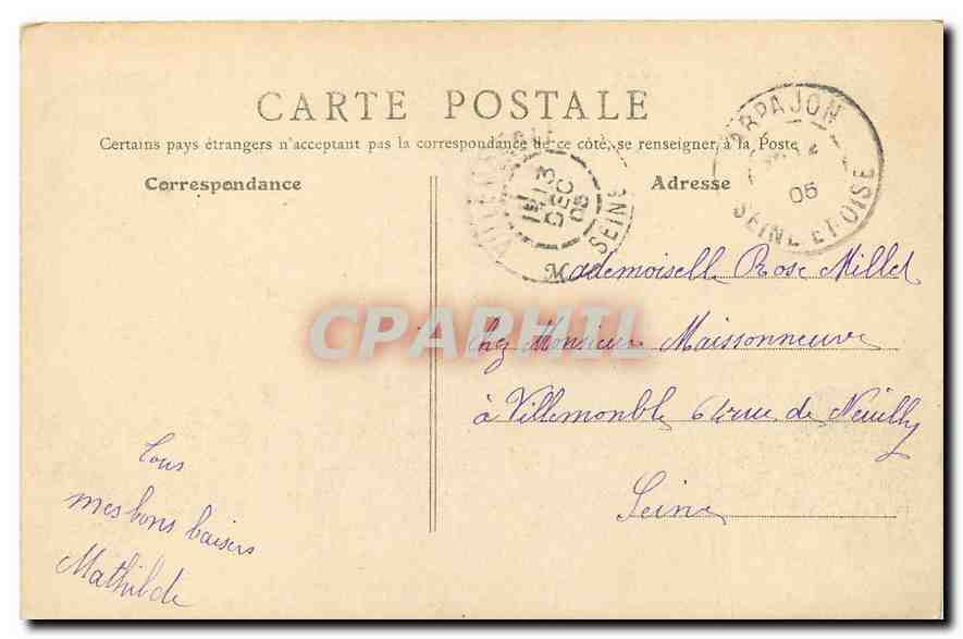 CPA Montlhery S et O Ensemble du Chateau  — Rückseite