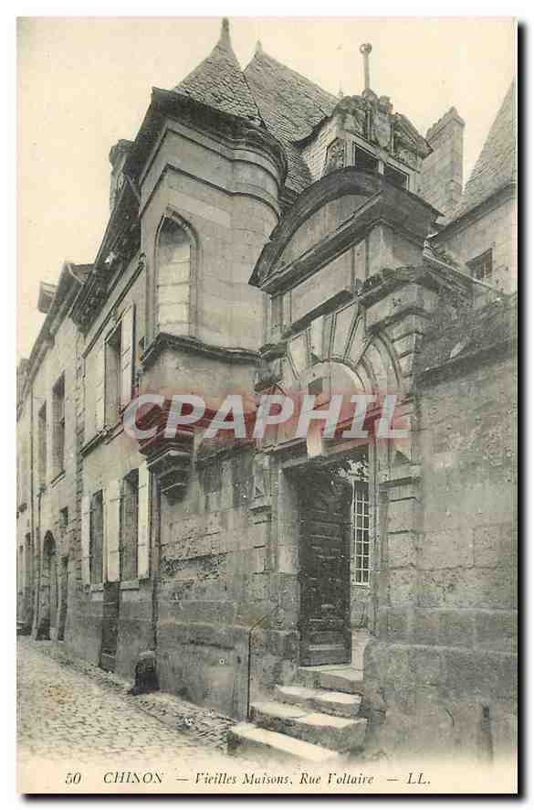 CPA Chinon Vieilles Maisons Rue Voltaire 