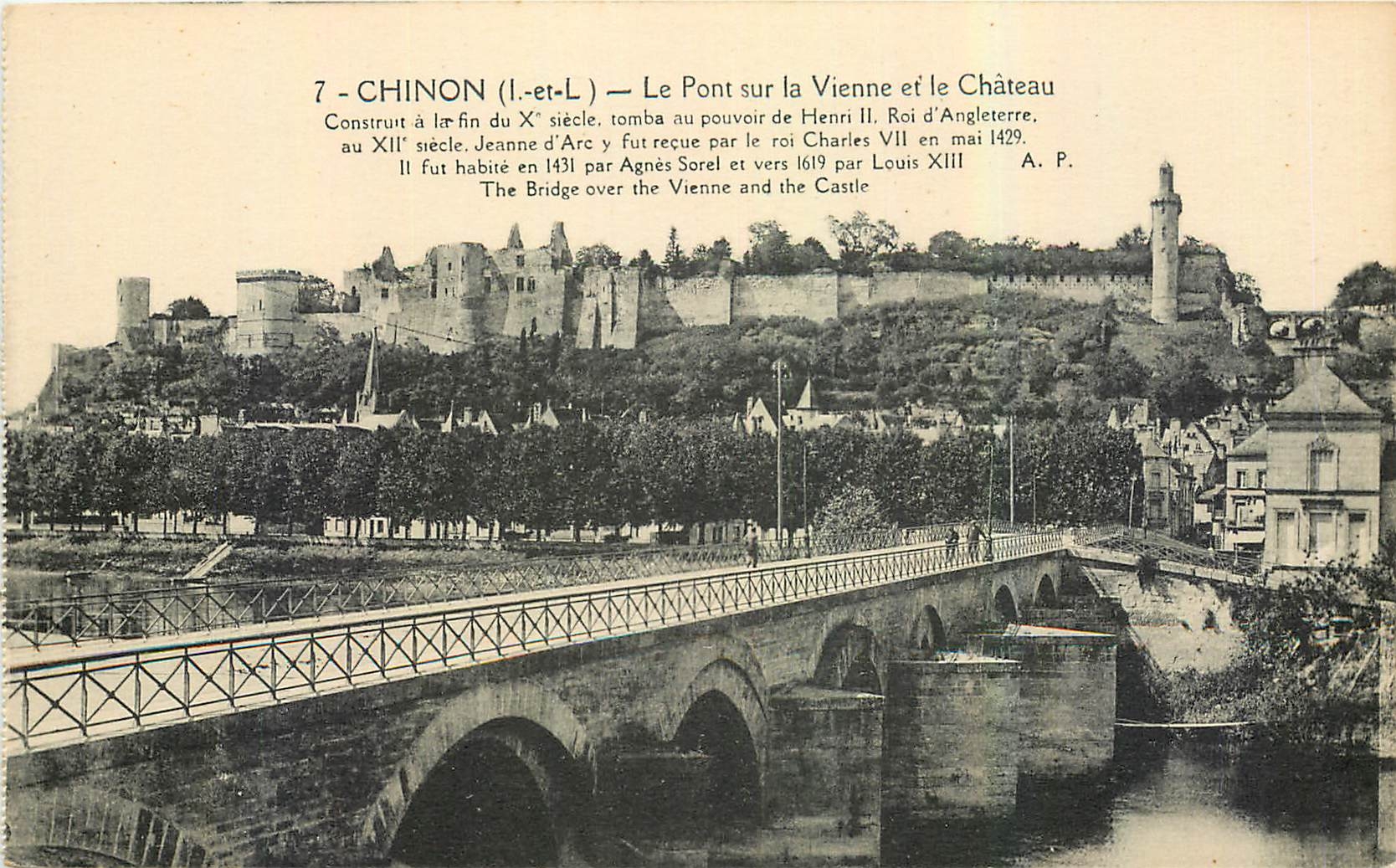 CPA Chinon I et L Le Pont sur la Vienne et le Chateau 