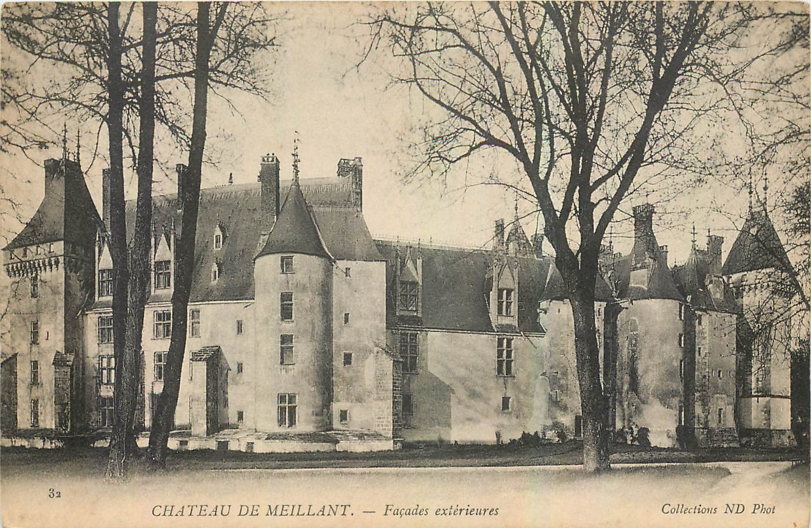 CPA Chateau de Meillant Facades exterieures 
