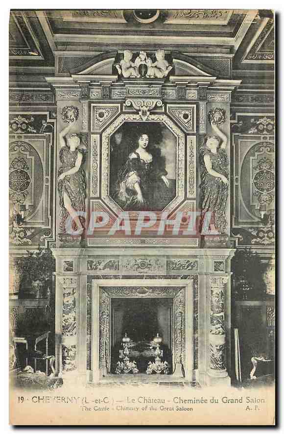 Chéryny (L-et-C) — Le Château — Cheminée du Grand Salon — A.F.