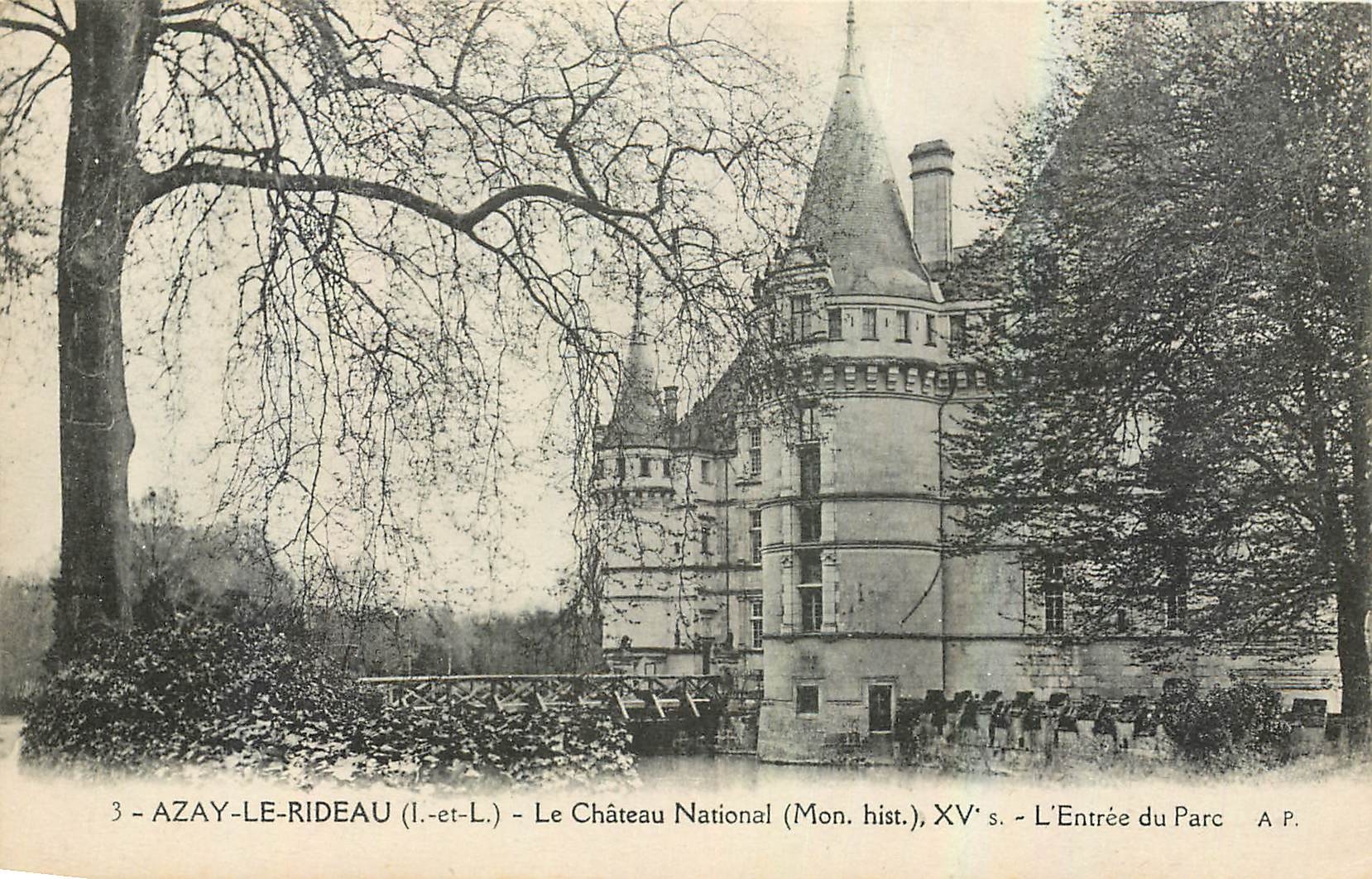 CPA Azay le Rideau I et L Le Chateau National 