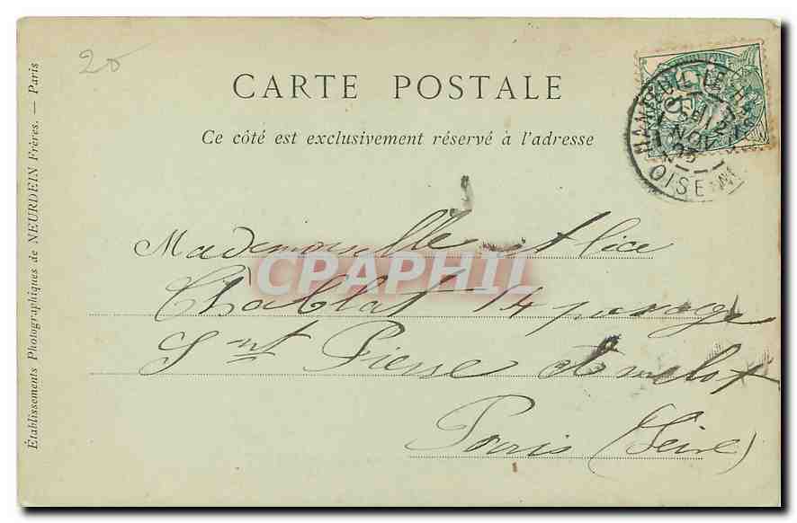 Environs de Senlis — Le Château du Prince de Radzivill — Georges Collections NH Phot — Rückseite