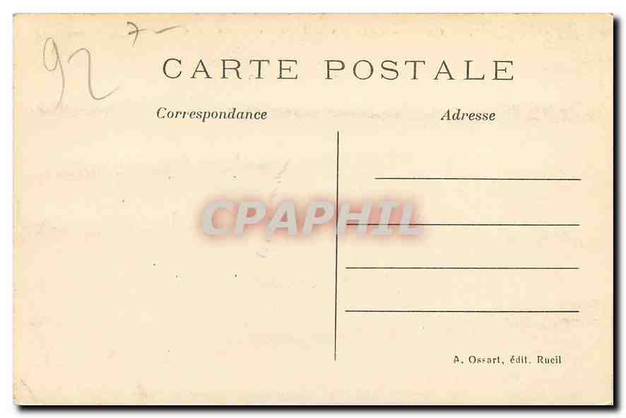 CPA Chateau de la Malmaison cote du Parc  — Rückseite