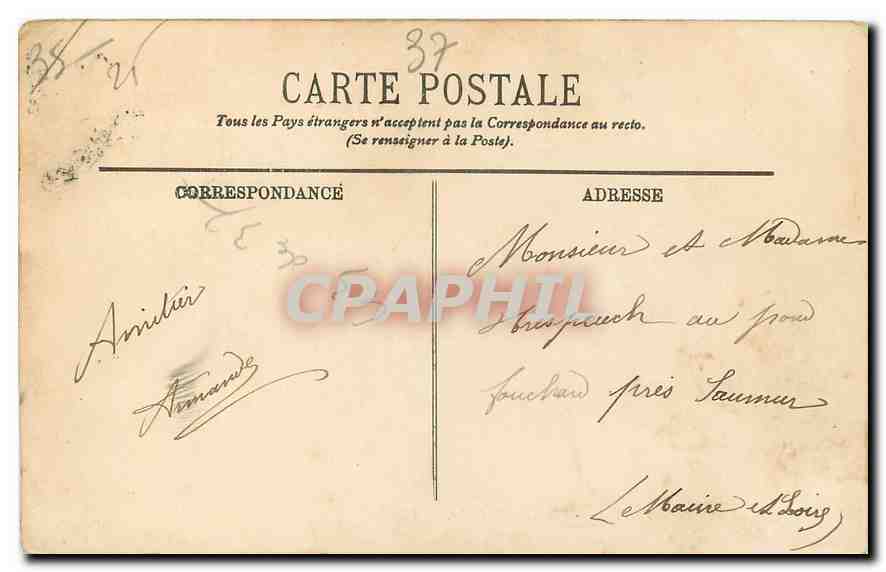 CPA Tours La Caserne et la Tour de Guise Militaria — Rückseite