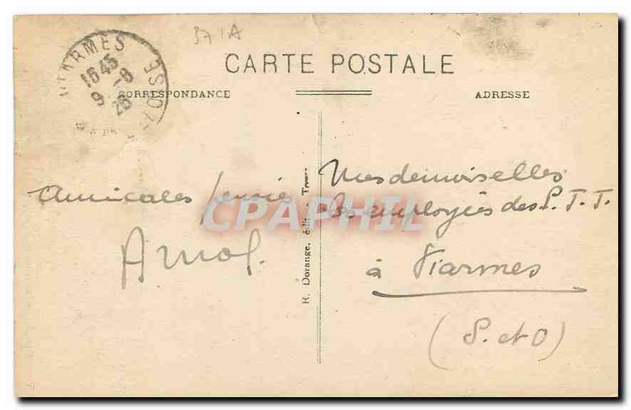 CPA Azay le Rideau Chateau National  — Verso