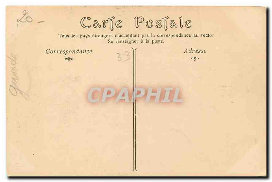 CPA Bordeaux Porte de la Grosse Cloche  — Verso