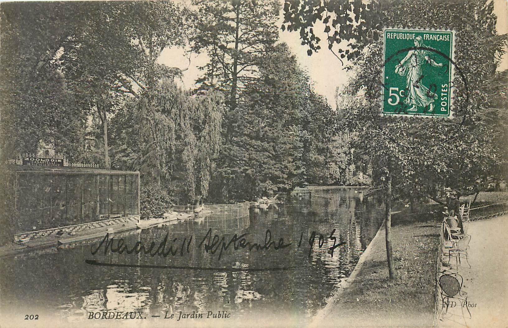 CPA Bordeaux Le Jardin Public 