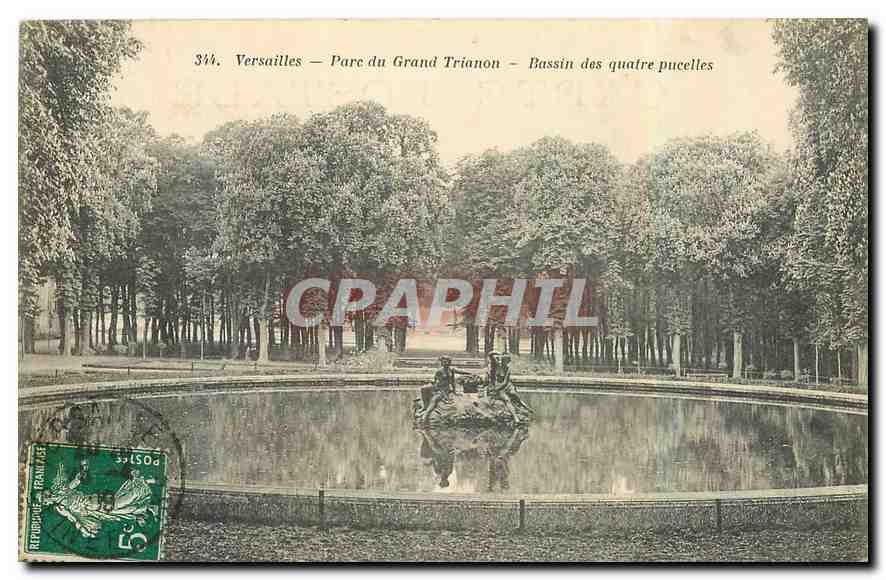 CPA Versailles Parc du Grand Trianon Bassin des quatre pucelles 