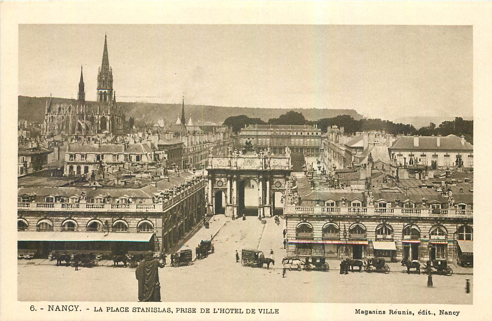 CPA Nancy Laplace Stanislas prise de l'Hotel de Ville 