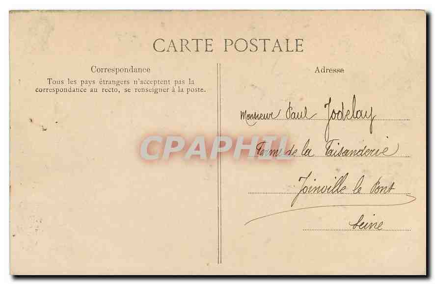 Foresta di Fontainebleau - Mare de Franchard — editore Paul, n° 338 — Verso