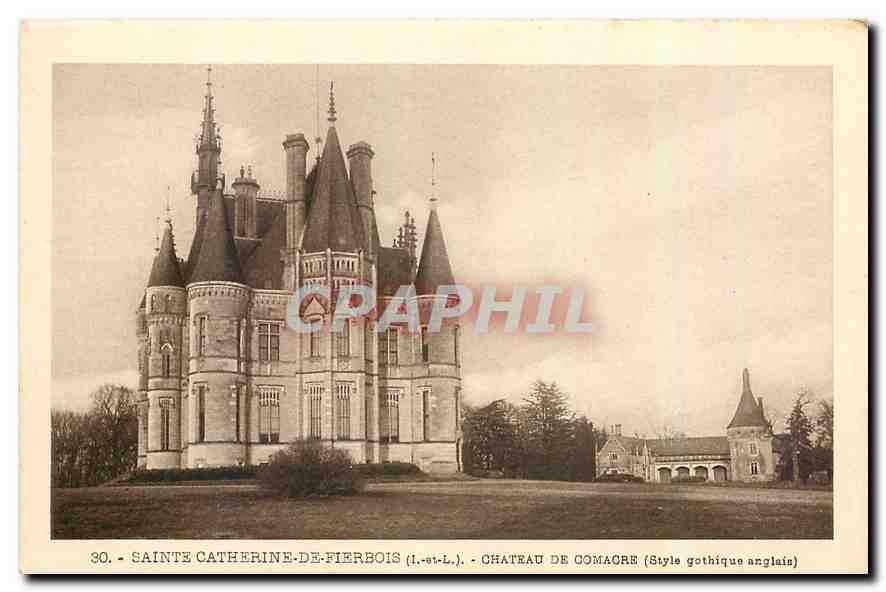 CPA Sainte Cathedrale de Fierbois I et L Chateau de comacre 