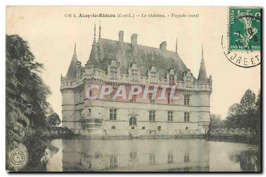 CPA Azay le Rideau I et L Le Chateau Facade Ouest 