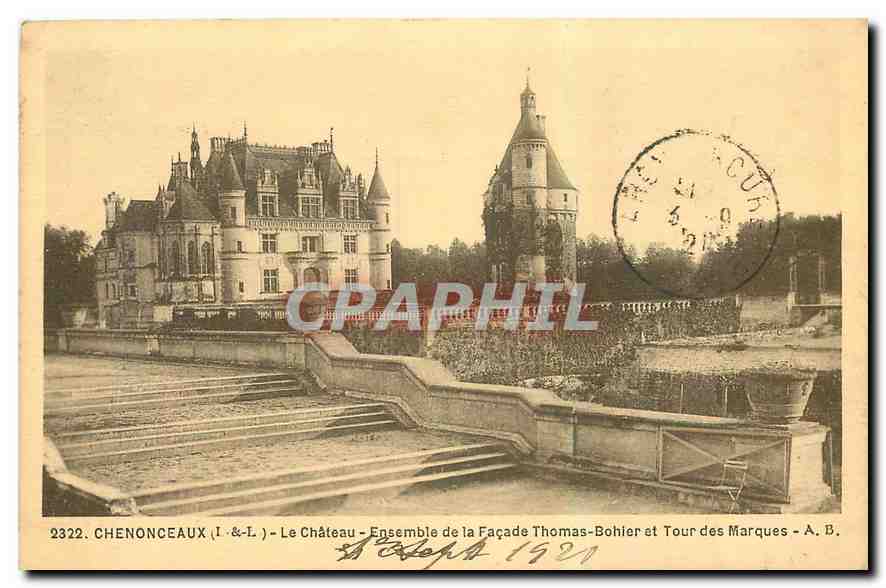 CPA Chemonveaux I et L Le Chateau Ensemble de la Facade Thomas Bohier et Tour des Marques
