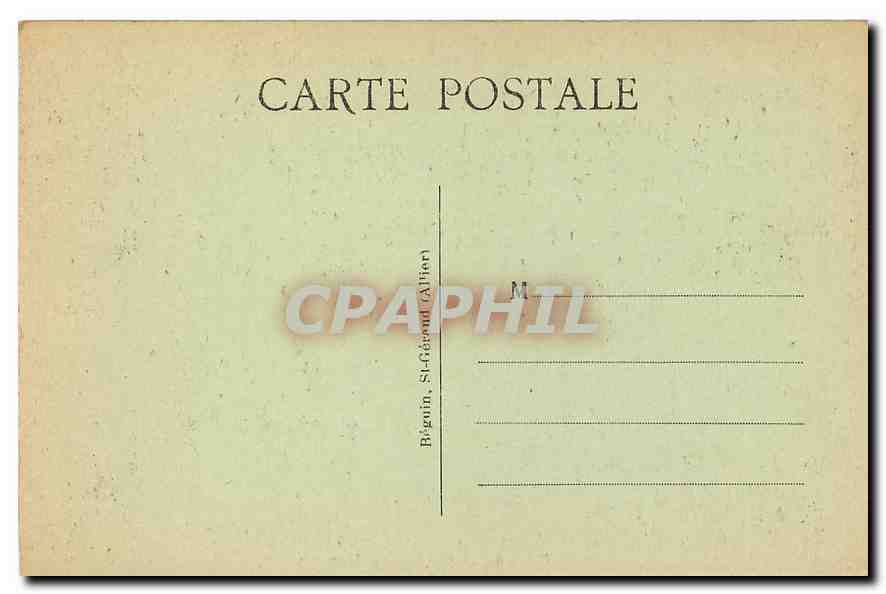 CPA Bourbonnais Lapalisse Le Chateau Cafe Morand — Rückseite