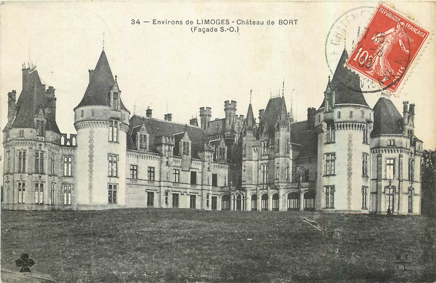 CPA Environs de limoges Chateau de Bort Facade S O 