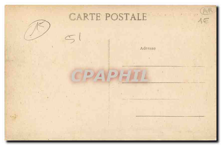 CPA Reims Jardin Colbert vers la Cathedrale Vue prise de la Gare  — Rückseite