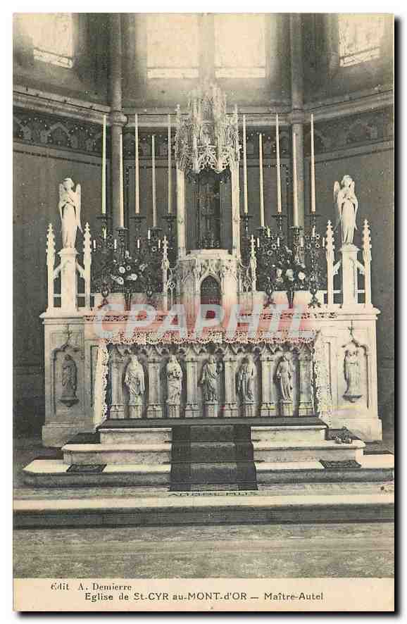 CPA Eglise de St Cyr au Mont d'Or Maitre Autel 