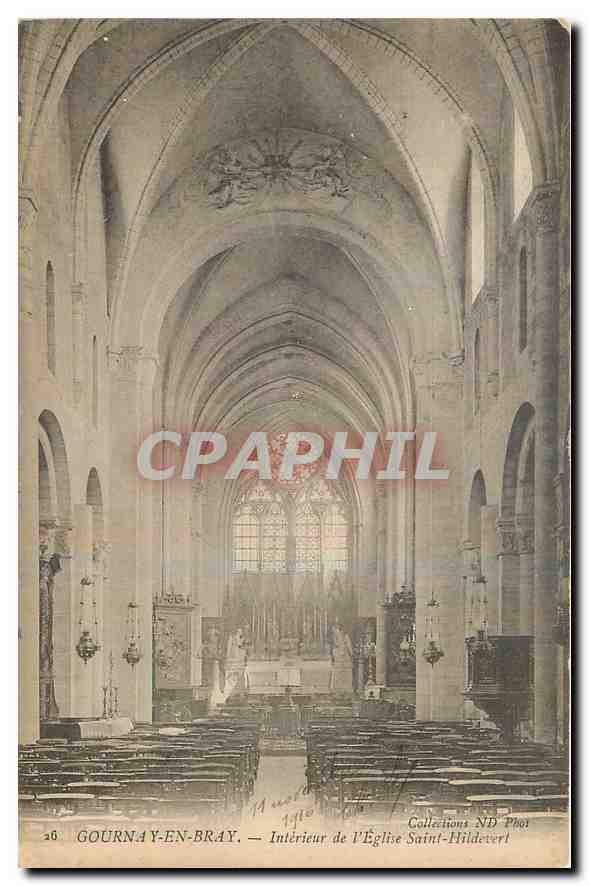 CPA Gournay en Bray Interieur de l'Eglise Saint Hildevert 