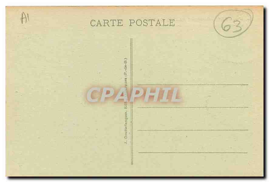CPA Sommet du Puy de Dome La Tour de l'Observatoire sous le givre — Verso