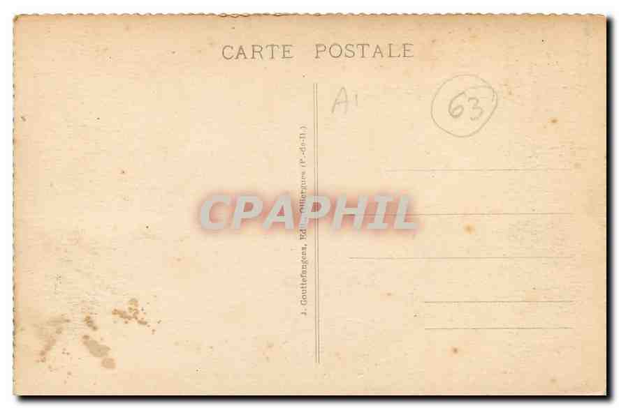 CPA Sommet du Puy de Dome Ruines du Temple de Mercure  — Verso