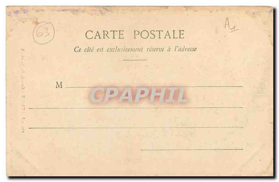 CPA Auvergne Cascade du Queureilh  — Verso