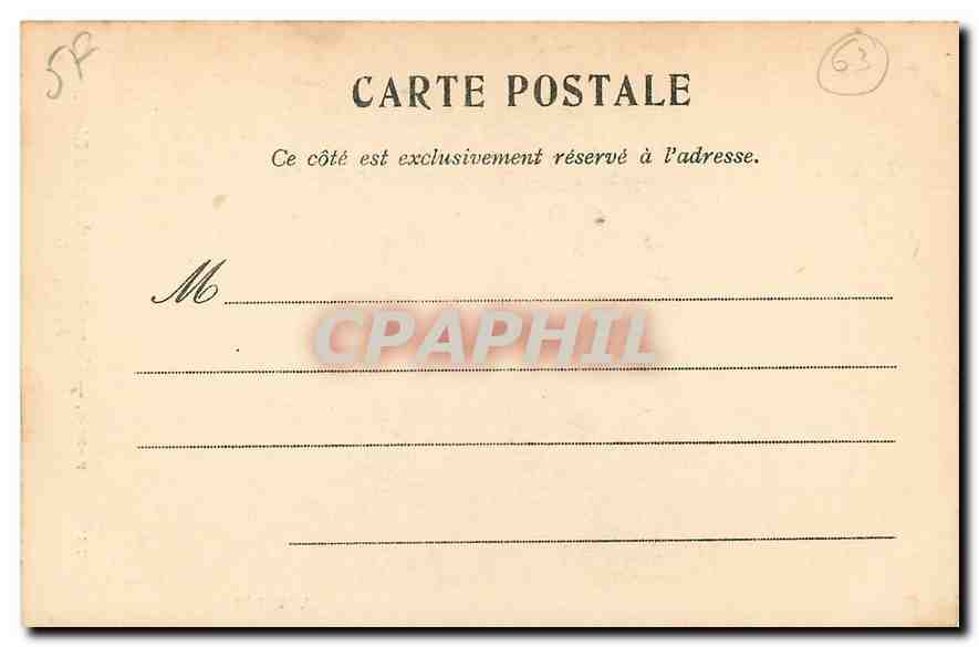 CPA P de D Vierge des Marthurets a Riom  — Verso