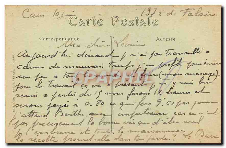 CPA Caen La Nef l'Eglise de la Sainte Trinite Abbaye aux Dames  — Rückseite