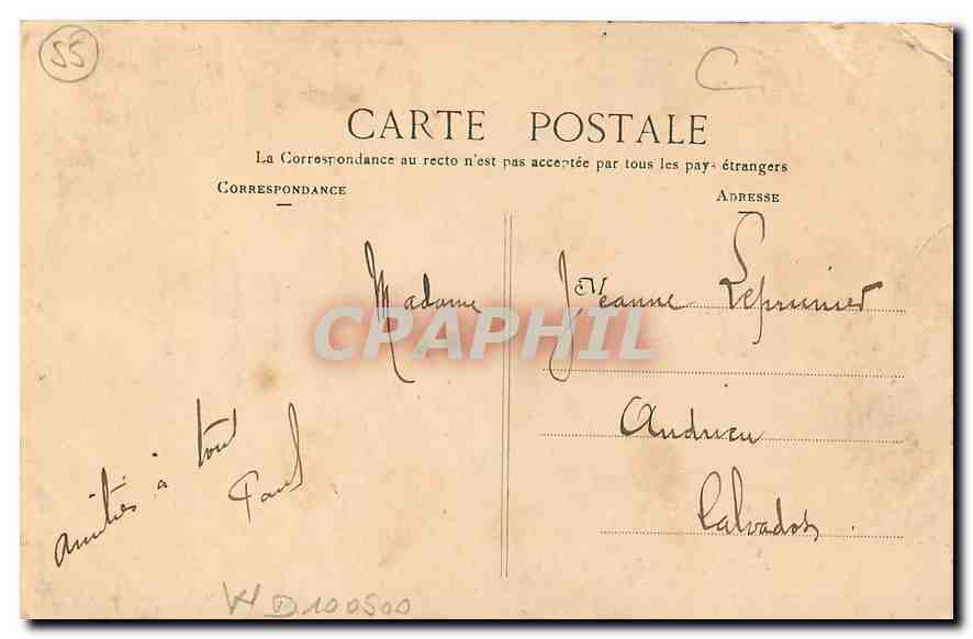 CPA Verdun Quartier du Jardin Fontaine  — Rückseite