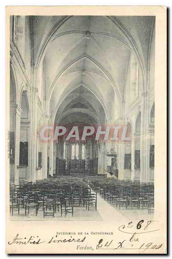 CPA Interieur de la cathedrale Verdun 