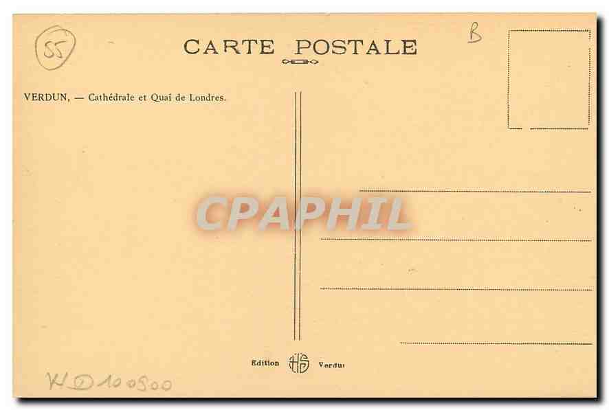 CPA Verdun Ctahedrale et Quai de Londres  — Rückseite