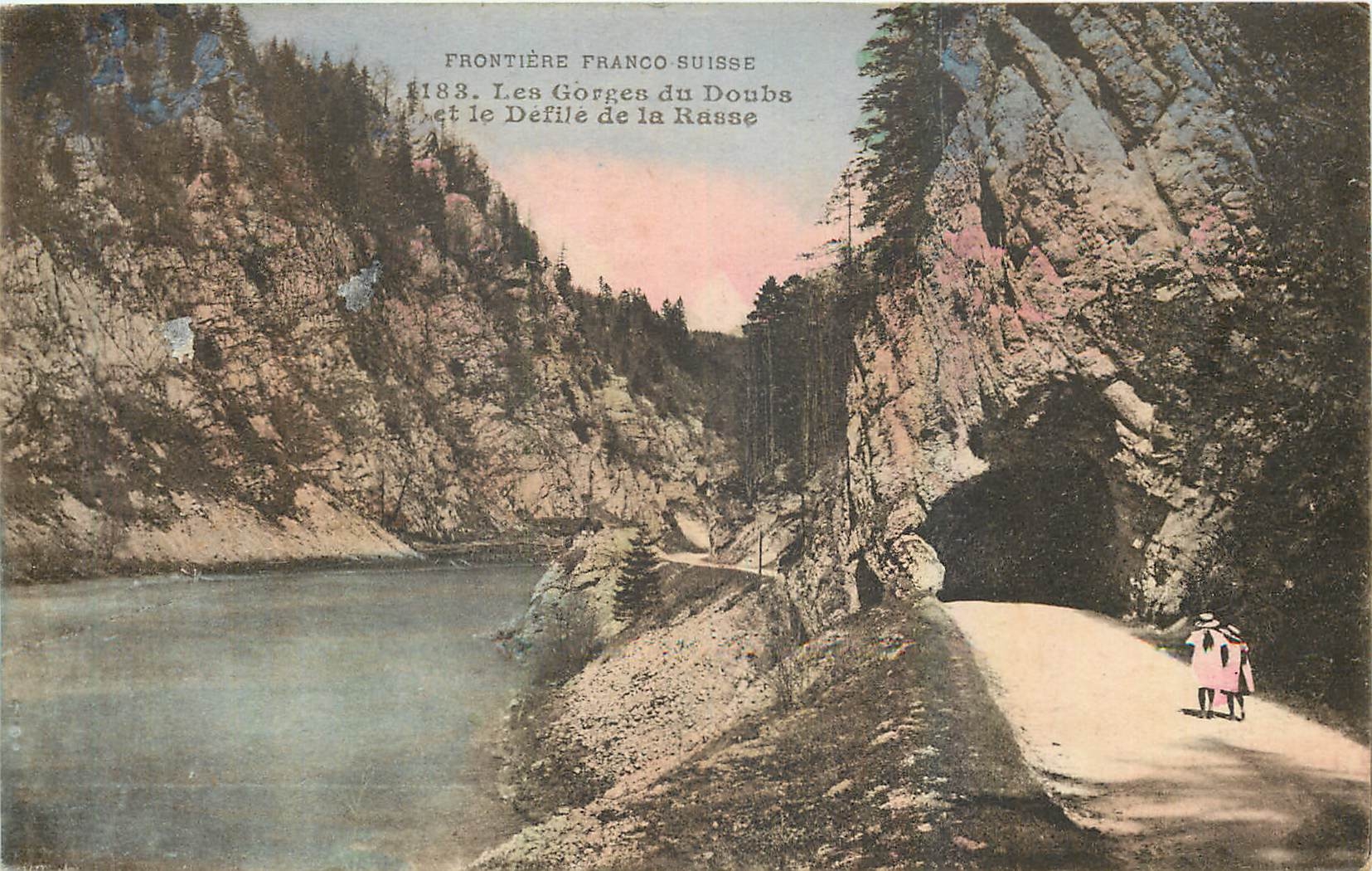 CPA Frontiere Franco Suisse Les Gorges du Doubs et le Defile de la Rasse 