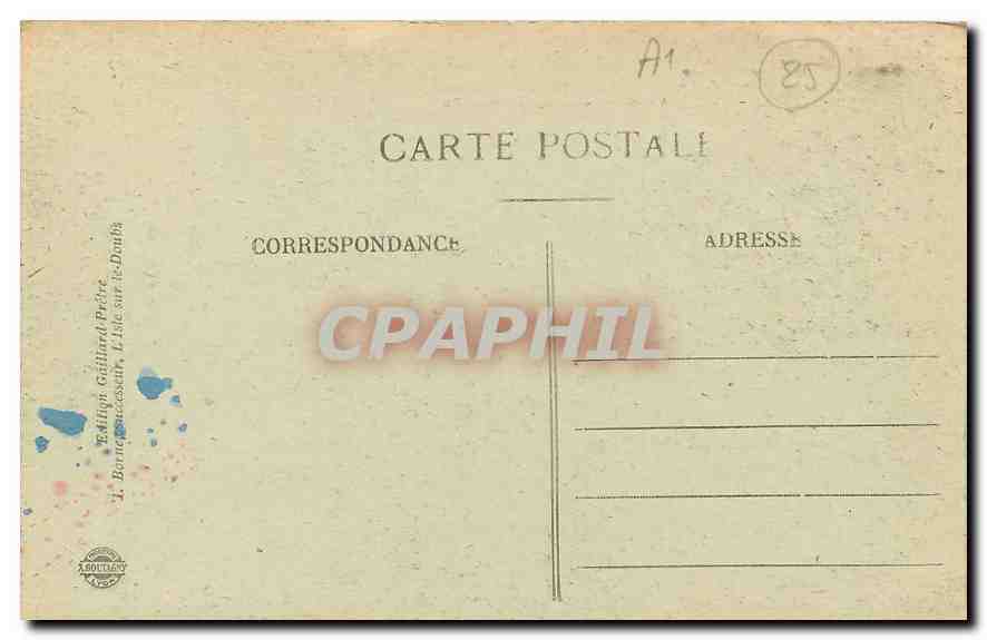 CPA Frontiere Franco Suisse Les Gorges du Doubs et le Defile de la Rasse  — Rückseite