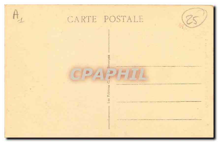 CPA Vallee de la Loue Mouthier Haute Pierre Le Moine et la Vallee  — Rückseite