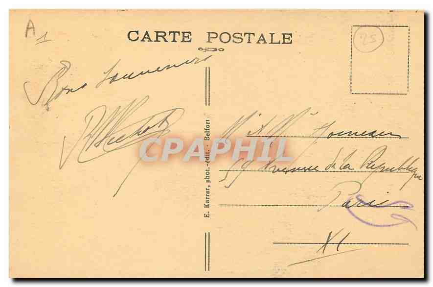 CPA Besancon Doubs Barrage sur le Doubs a Taragnoz  — Rückseite