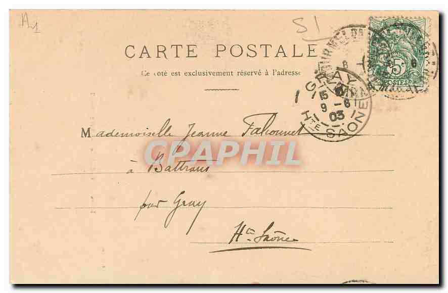 CPA Reims Cathedrale Petit Portail  — Rückseite