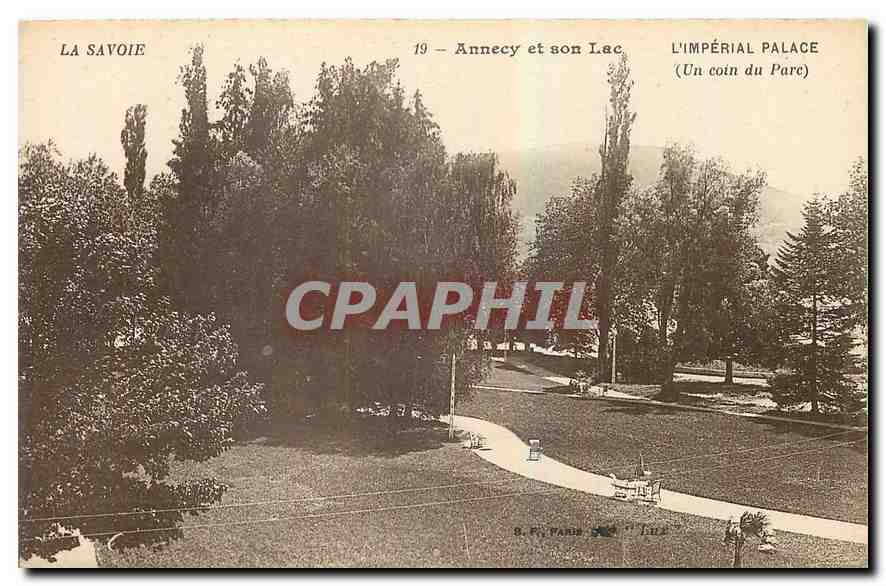 Annecy and its Lake — The Imperial Palace (A Corner of the Park) — S. F. PARIS "Ture"
