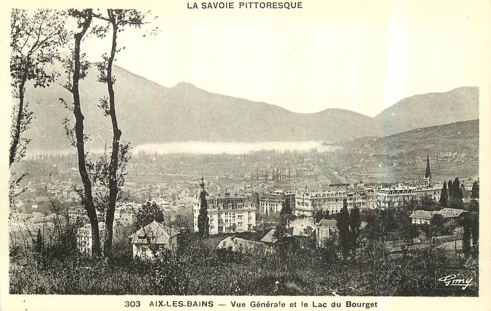 CPA La Savoie Pittoresque  Aix les Bains Vue Generale et le Lac du Bourget 