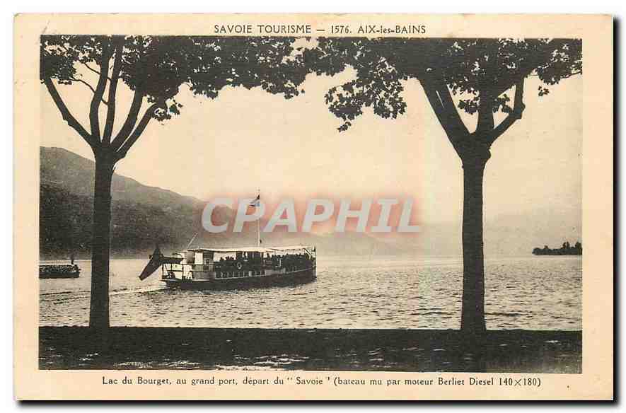 CPA Lac du Bourget au grand port depart du Savoie 